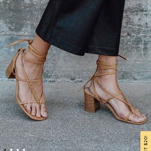 Lulus- Yonda Sugar Brown Lace-Up High Heel Sandals